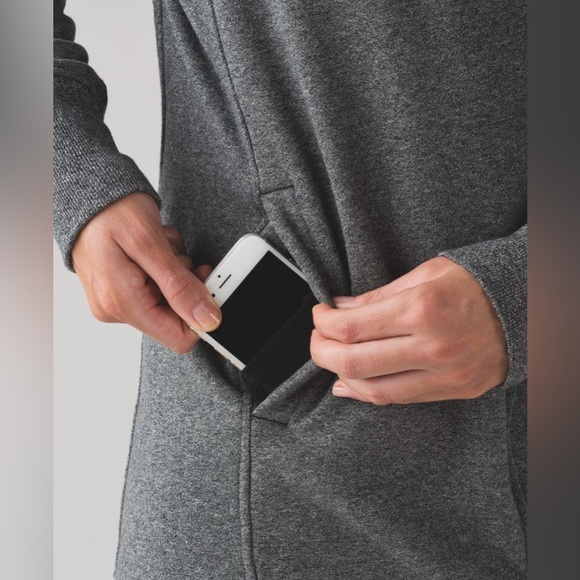 Lululemon Back To It Wrap Heathered Speckled Charcoal Black Jacket Size 4 - Picture 3 of 13